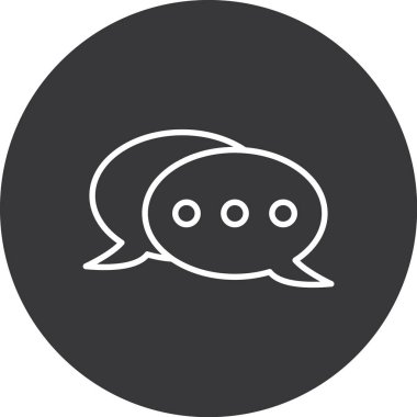 Sohbet simgesinin vektör illüstrasyonu