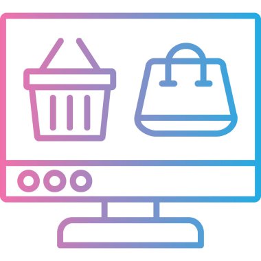 Sepet alışverişi çevrimiçi simgesi