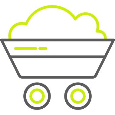 Sepet arabası simgesi taslak biçiminde