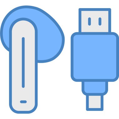usb kablo simgesi vektör illüstrasyonu