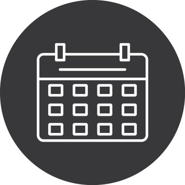 Takvim simgesi. Web için takvim vektör simgelerinin basit çizimi