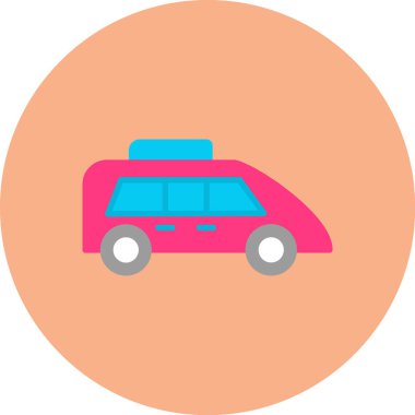 Araba ikonu vektörü. İnce çizgi işareti. izole edilmiş sınır sembolü çizimi