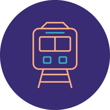 tren. Web simgesi basit illüstrasyon