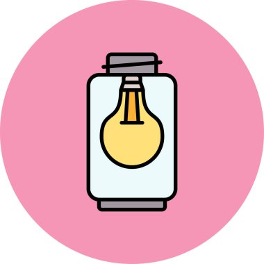 Bir cam simgenin vektör illüstrasyonu