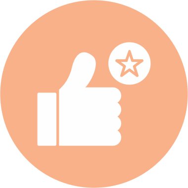 Başparmağını kaldır. Web simgesi basit illüstrasyon