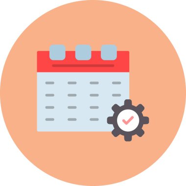 Tarih, program, randevu, etkinlik ve diğer etkinlikler için takvim düzlüğü simgesi. Olay anımsatıcı, takvim, program, olay, olay. vektör illüstrasyonu