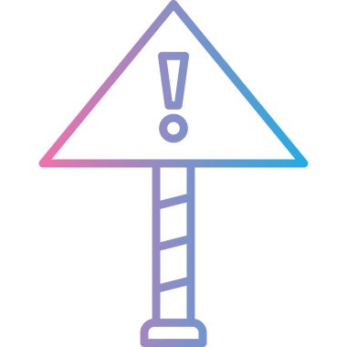 Trafik konisi. Basit illüstrasyon