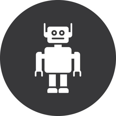 Robot simgesinin vektör illüstrasyonu