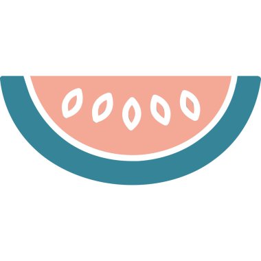 taze karpuz meyve simge vektör çizim tasarım