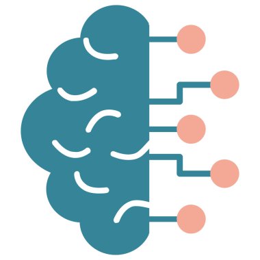 beyin ikonu vektör illüstrasyonu