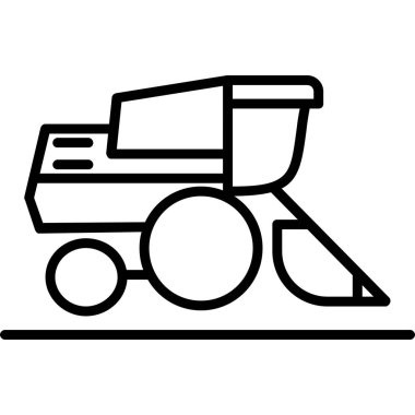 İnşaat traktör simgesi, taslak biçimi