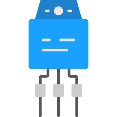 Düz stil yapay zeka robot simgesi