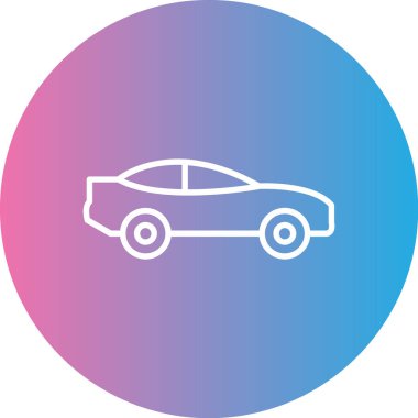 Araba simgesinin vektör illüstrasyonu