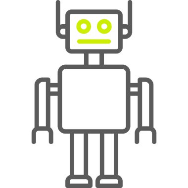 robot ikon vektör illüstrasyonu