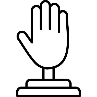 Bir el simgesinin vektör illüstrasyonu