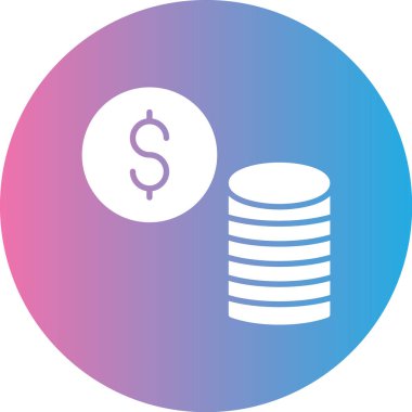 Dolar. Web simgesi basit illüstrasyon