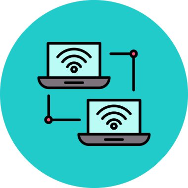 kablosuz bağlantı simgesi olan dizüstü bilgisayar