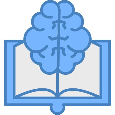 Beyin. Web simgesi basit illüstrasyon