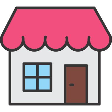 Dükkan. Web simgesi basit illüstrasyon