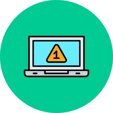 dizüstü bilgisayar vektör çizimi, doldurulmuş dizayn simgesi