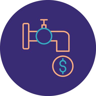 Bir gaz simgesinin vektör illüstrasyonu