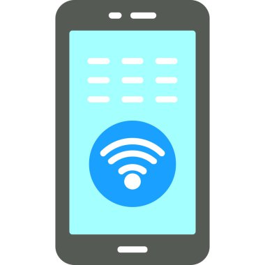 Kablosuz. Web simgesi basit illüstrasyon