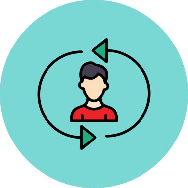 Takım elbiseli bir adamın vektör çizimi