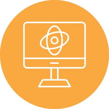 vektör lcd simgesi illüstrasyonu