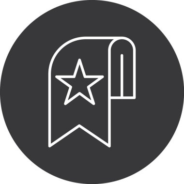 Bir yıldız simgesinin vektör illüstrasyonu