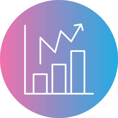 Bir grafik simgesinin vektör illüstrasyonu