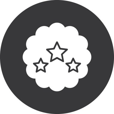 Moda Biçimli Yıldız Simgesi İzole Arkaplan