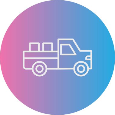 Kamyon simgesinin vektör illüstrasyonu