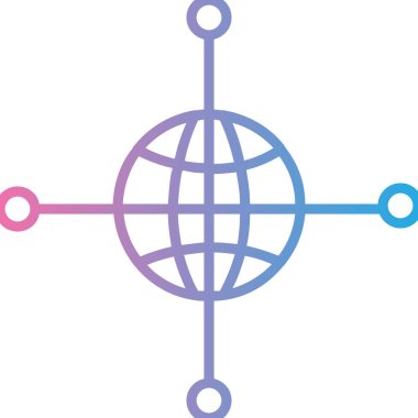 Küre. Web simgesi basit illüstrasyon