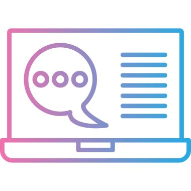 Sohbet simgesi vektör illüstrasyonu