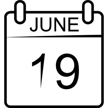 16 Haziran tarihli 19 Haziran takvim simgesi.