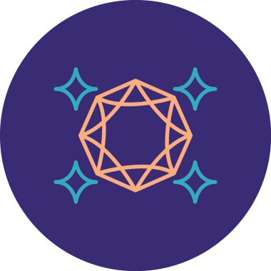 Güzel bir yıldızın ikonunun vektör çizimi