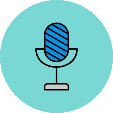 mikrofon vektör çizgisi simgesi