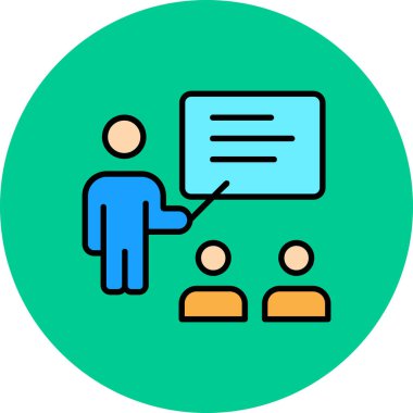 Konferans ikonu. özet vektör illüstrasyonu