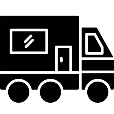 Kargo kamyonu simgesi, basit stil