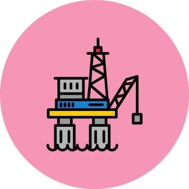 Petrol sondajı simgesinin vektör çizimi