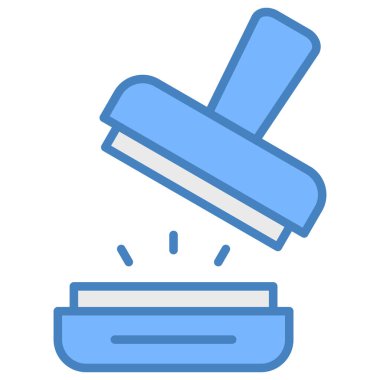 fırça rengi dış hat vektörü. Web ve basit satır sanatı