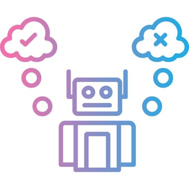 Robot simgesinin vektör illüstrasyonu