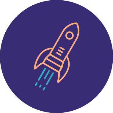 Roket simge vektör çizim