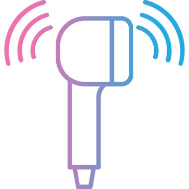 mikrofon simgesi vektör illüstrasyonu