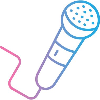 Mikrofon. Web simgesi basit illüstrasyon