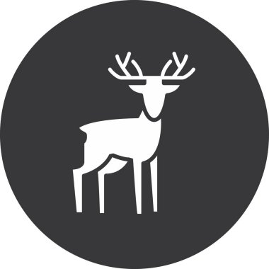 Geyik modern simgesinin vektör çizimi