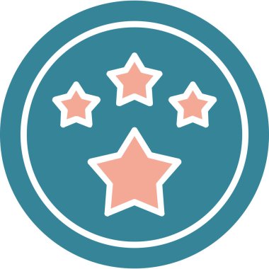 Bir yıldız simgesinin vektör illüstrasyonu