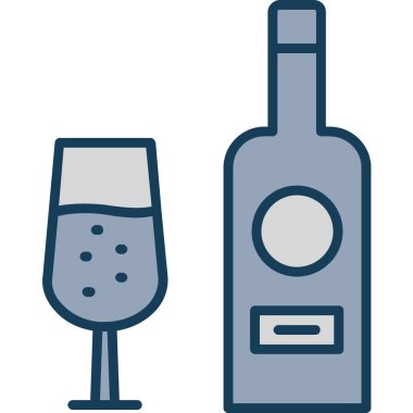 Şarap kadehi. Basit resimleme