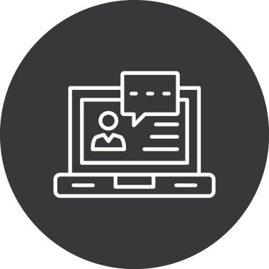 çevrimiçi eğitim ikonu vektör illüstrasyonu