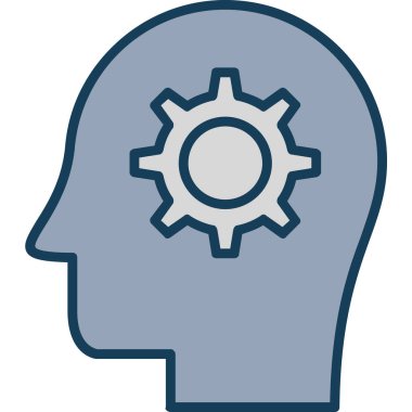 ana hatlar biçiminde yaratıcı simge düşünme teması